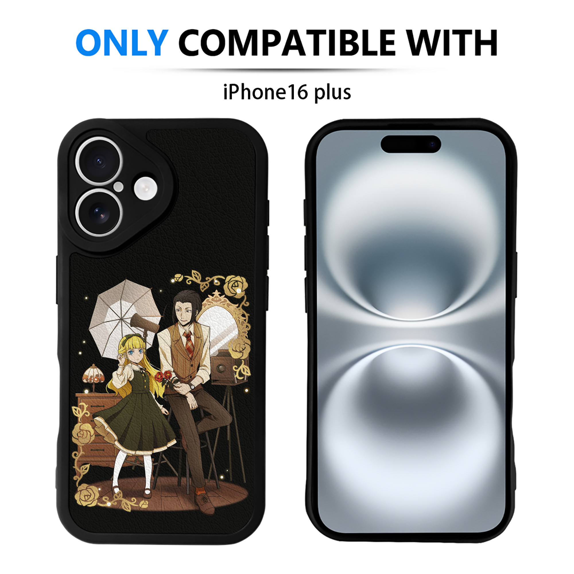 （画像用） 文豪ストレイドッグス Bungo Stray Dogs 【iPhone 16シリーズ対応】シリコンスマホケース（レザー調） 材質：シリコン